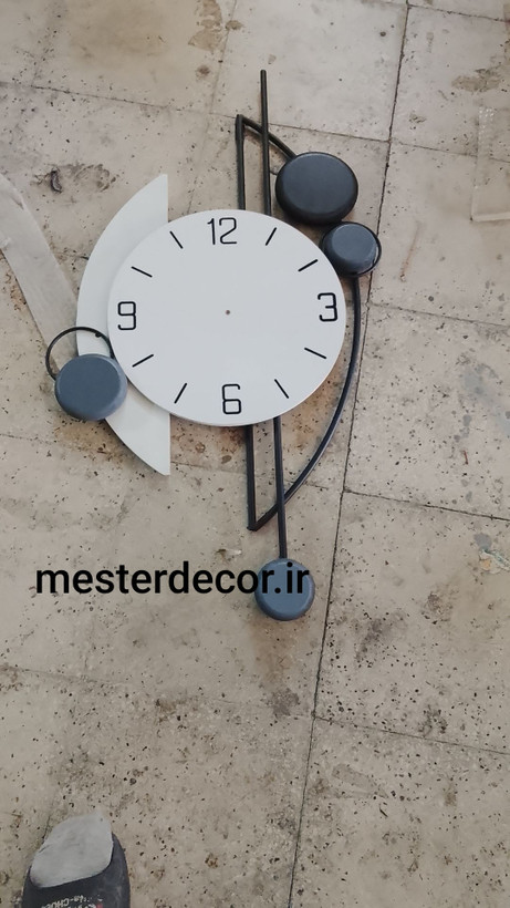 ساعت مدرن تلفیق چوب و فلز لاکچری H450