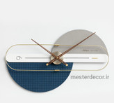 ساعت دیواری مدرن تلفیقی چوب و فلز لاکچری H550