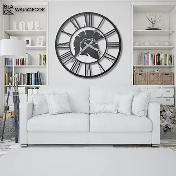 ساعت دیواری مدرن لیزری فلزی زیبا طرح کلاه رومیH487