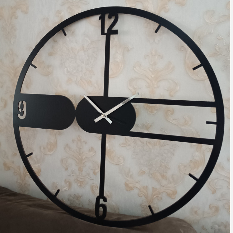 ساعت دیواری مدرن لیزری فلزی زیبا H559