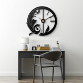 ساعت دیواری مدرن لیزری فلزی زیبا H564
