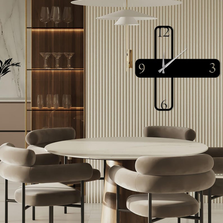 ساعت دیواری مدرن لیزری خاص و لاکچری تلفیقی H576