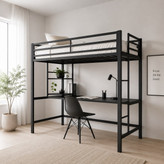 تخت خواب مدرن فلزی مدل B125 تک نفره همراه با MDF