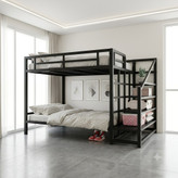 تخت خواب مدرن فلزی مدل B135 دو نفره همراه با MDF